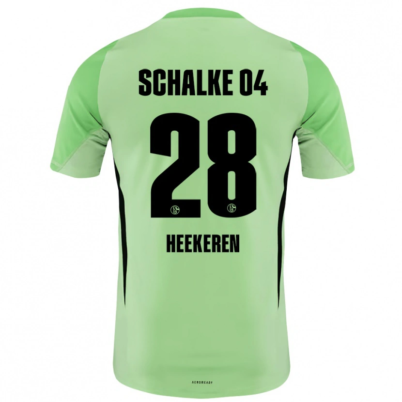 Danxen Kid Justin Heekeren #28 Light Green Black Goalkeeper Jersey 2025/26 T-Shirt