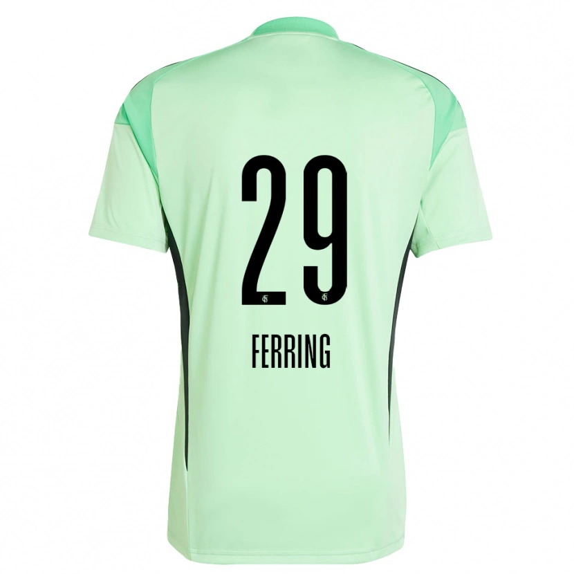 Danxen Kid Johannes Ferring #29 Light Green Black Goalkeeper Jersey 2025/26 T-Shirt