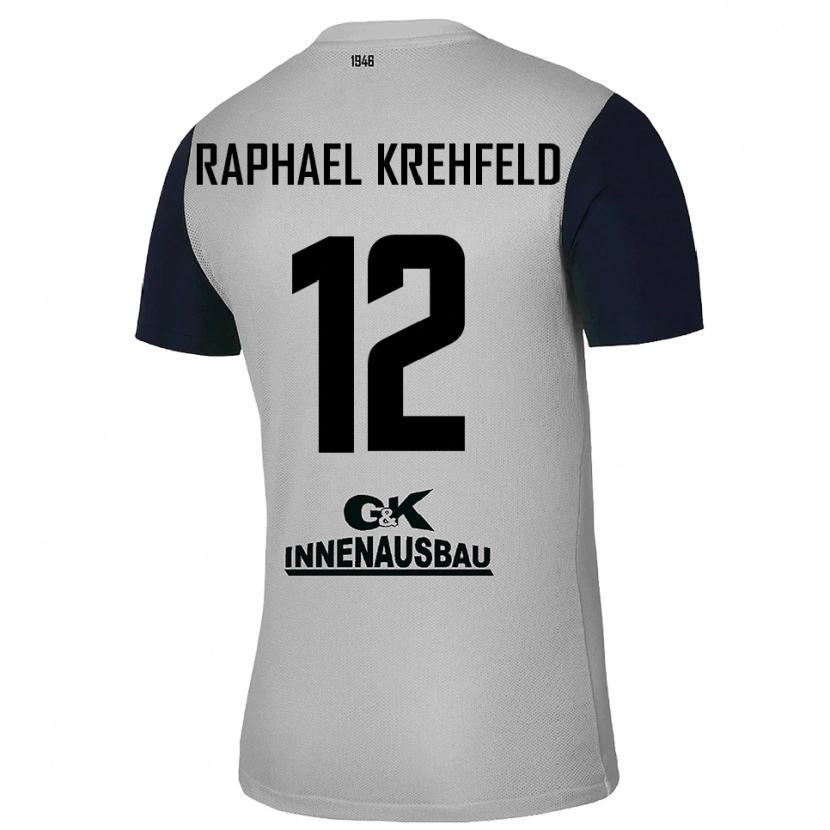 Danxen Kid Luca Raphael Krehfeld #12 Gray Black Goalkeeper Jersey 2025/26 T-Shirt