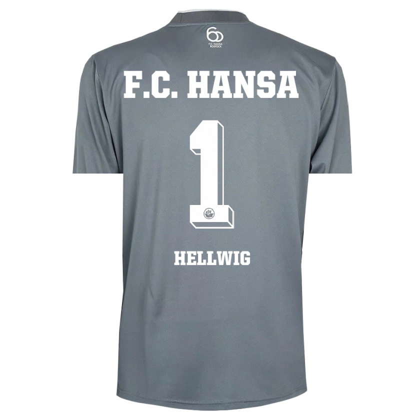 Danxen Kid Merle Hellwig #1 Light Gray White Goalkeeper Jersey 2025/26 T-Shirt