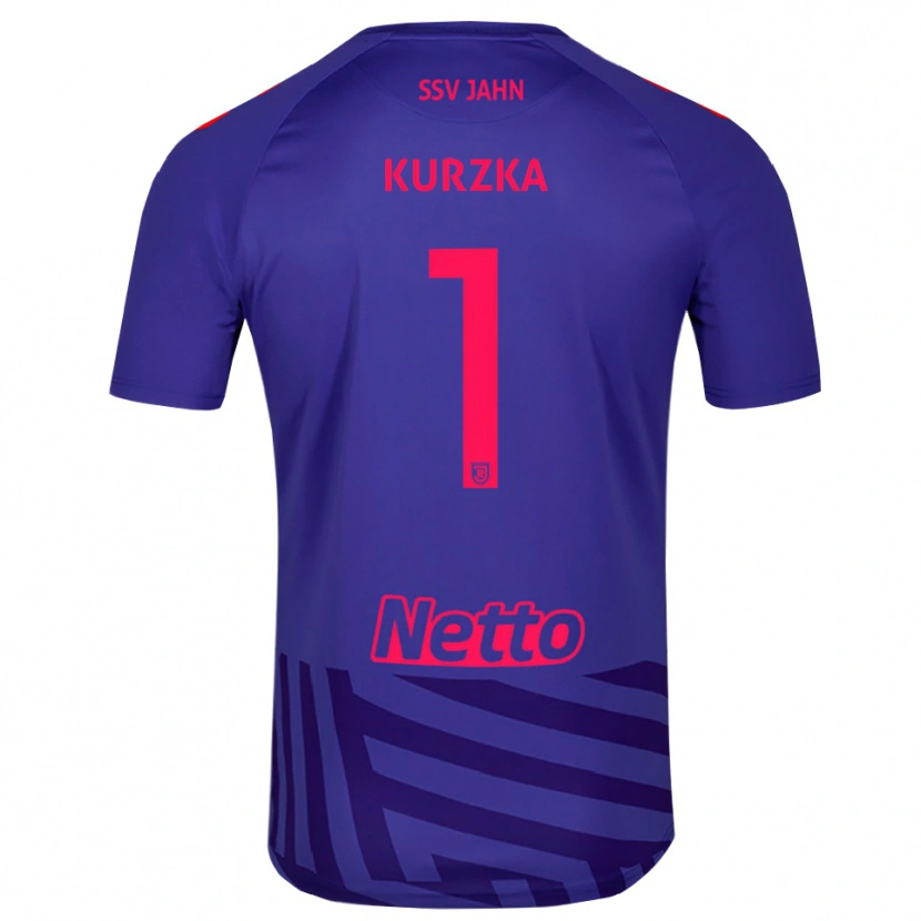 Danxen Kid Timo Kurzka #1 Royal Blue Red Goalkeeper Jersey 2025/26 T-Shirt