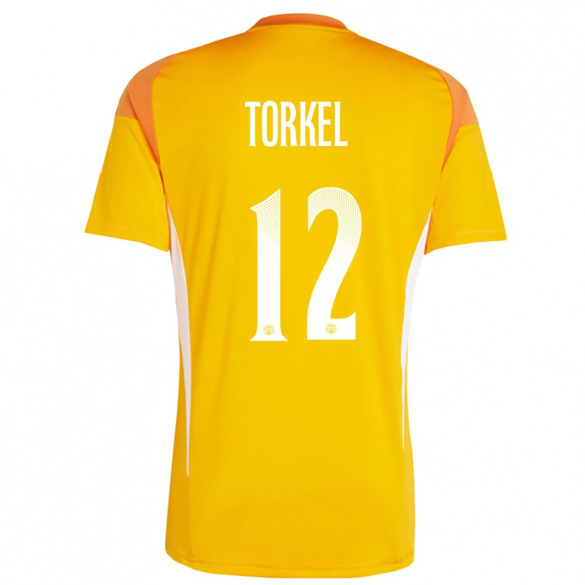 Danxen Kid Henri Torkel #12 Orange White Goalkeeper Jersey 2025/26 T-Shirt