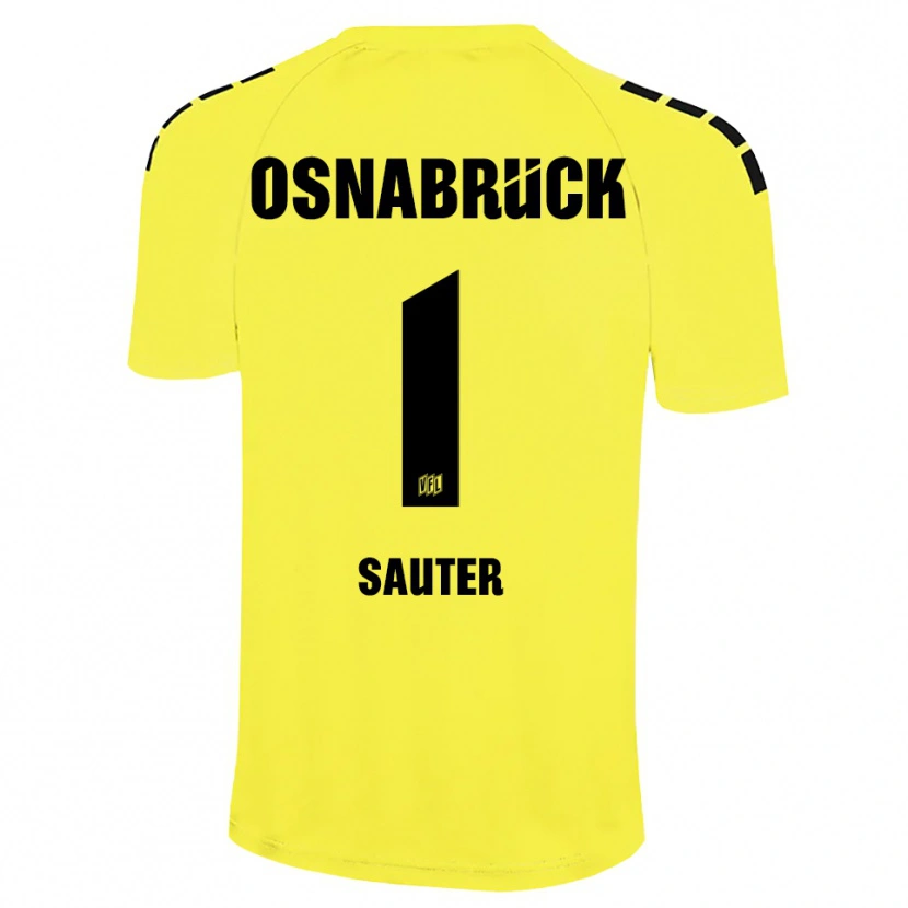 Danxen Kid Niklas Sauter #1 Yellow Black Goalkeeper Jersey 2025/26 T-Shirt