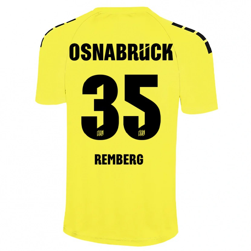 Danxen Kid Mats Remberg #35 Yellow Black Goalkeeper Jersey 2025/26 T-Shirt