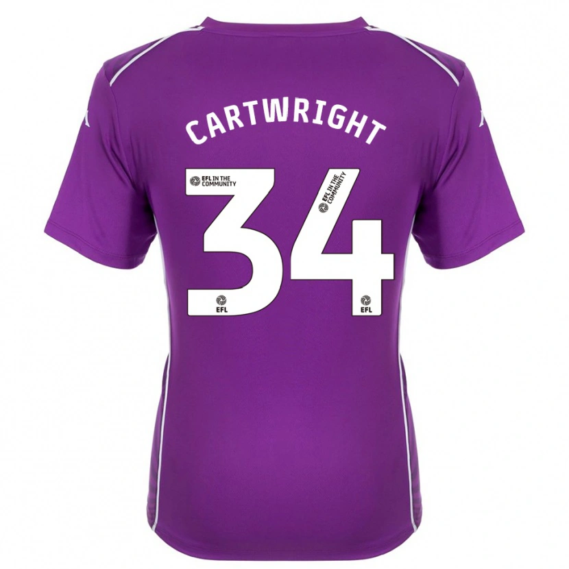 Danxen Kid Harvey Cartwright #34 Purple White Goalkeeper Jersey 2025/26 T-Shirt