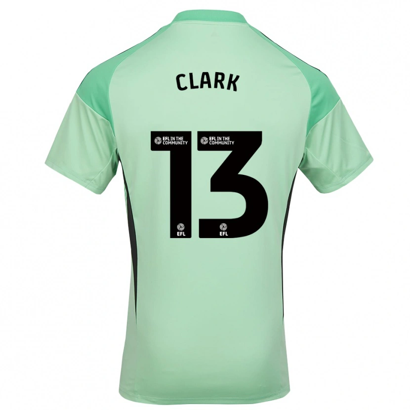 Danxen Kid Olivia Clark #13 Light Green Black Goalkeeper Jersey 2025/26 T-Shirt