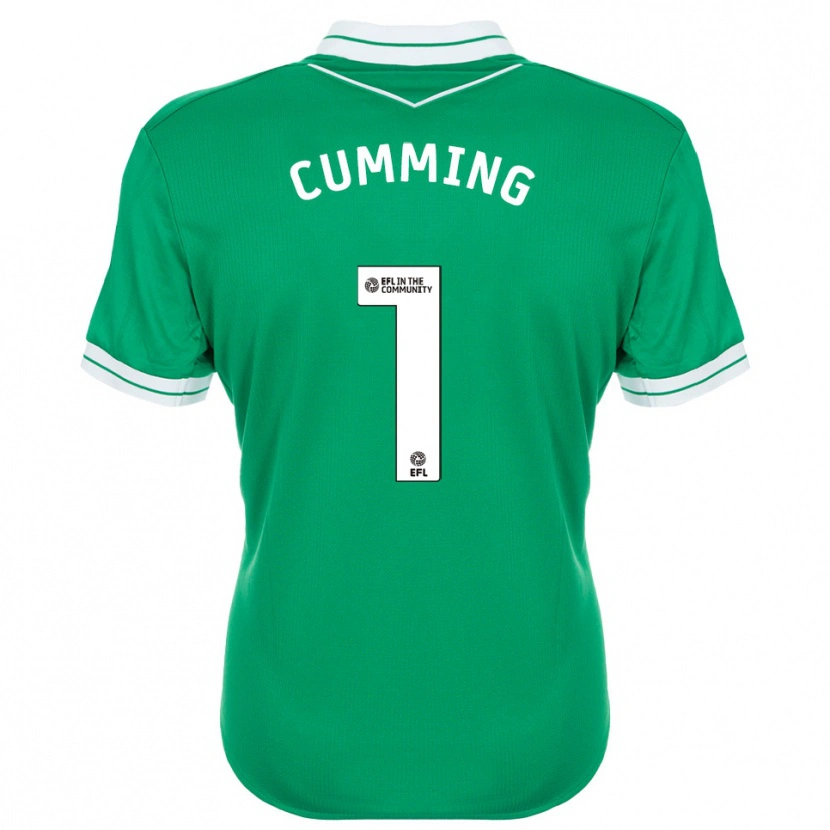 Danxen Kid Jamie Cumming #1 Green White Goalkeeper Jersey 2025/26 T-Shirt