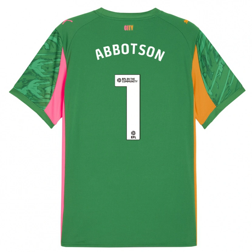 Danxen Kid Oscar Abbotson #1 Green Orange Goalkeeper Jersey 2025/26 T-Shirt