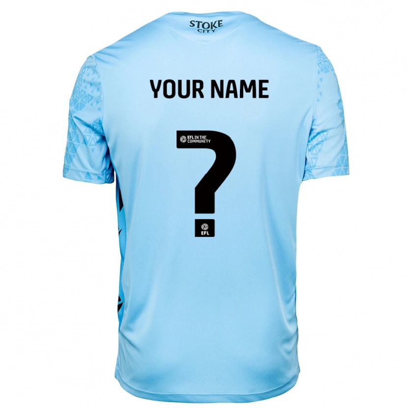 Danxen Kid Stoke City Sky Blue Black Goalkeeper Jersey 2025/26 T-Shirt