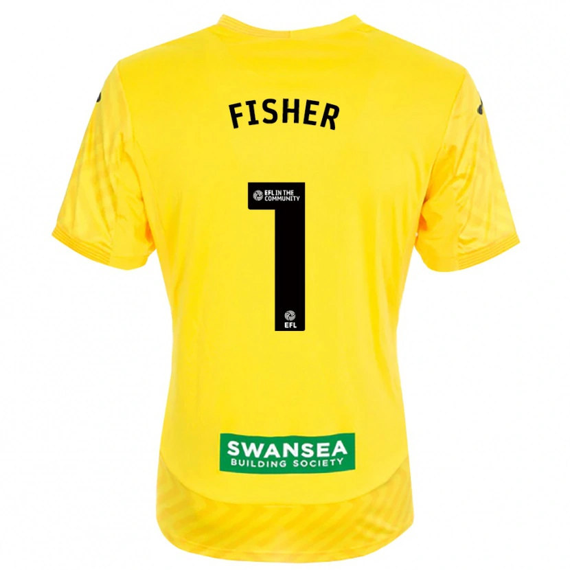 Danxen Kid Andy Fisher #1 Yellow Black Goalkeeper Jersey 2025/26 T-Shirt