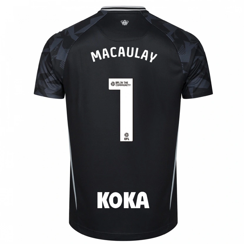 Danxen Kid Jonathan Macaulay #1 Black Blue Goalkeeper Jersey 2025/26 T-Shirt