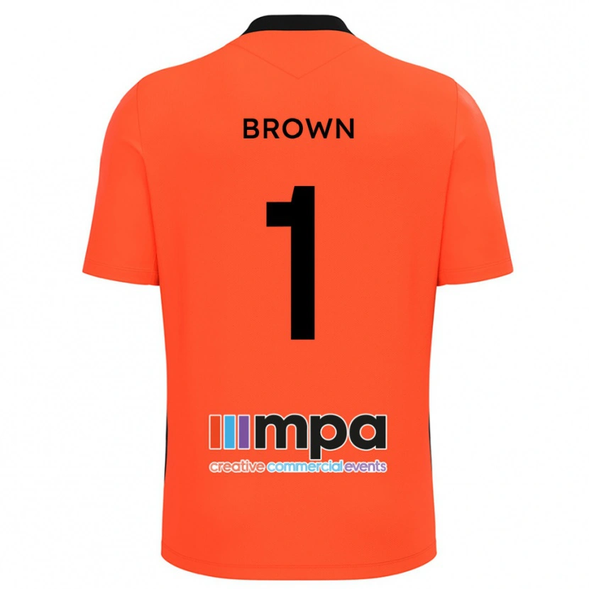 Danxen Kid Rory Brown #1 Orange Black Goalkeeper Jersey 2025/26 T-Shirt