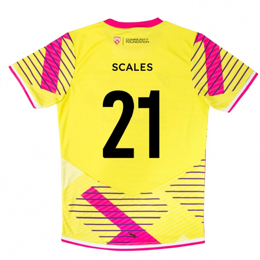 Danxen Kid Alfie Scales #21 Yellow Pink Goalkeeper Jersey 2025/26 T-Shirt
