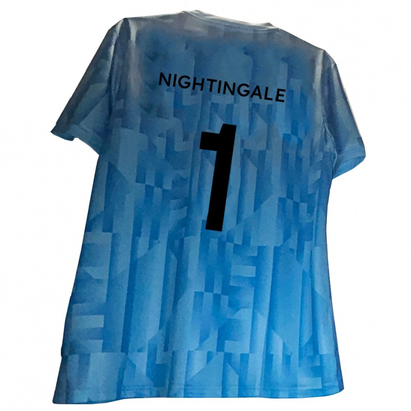 Danxen Kid Ben Nightingale #1 Blue White Goalkeeper Jersey 2025/26 T-Shirt