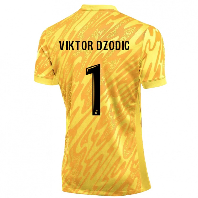 Danxen Kid Viktor Dzodic #1 Orange Yellow Goalkeeper Jersey 2025/26 T-Shirt