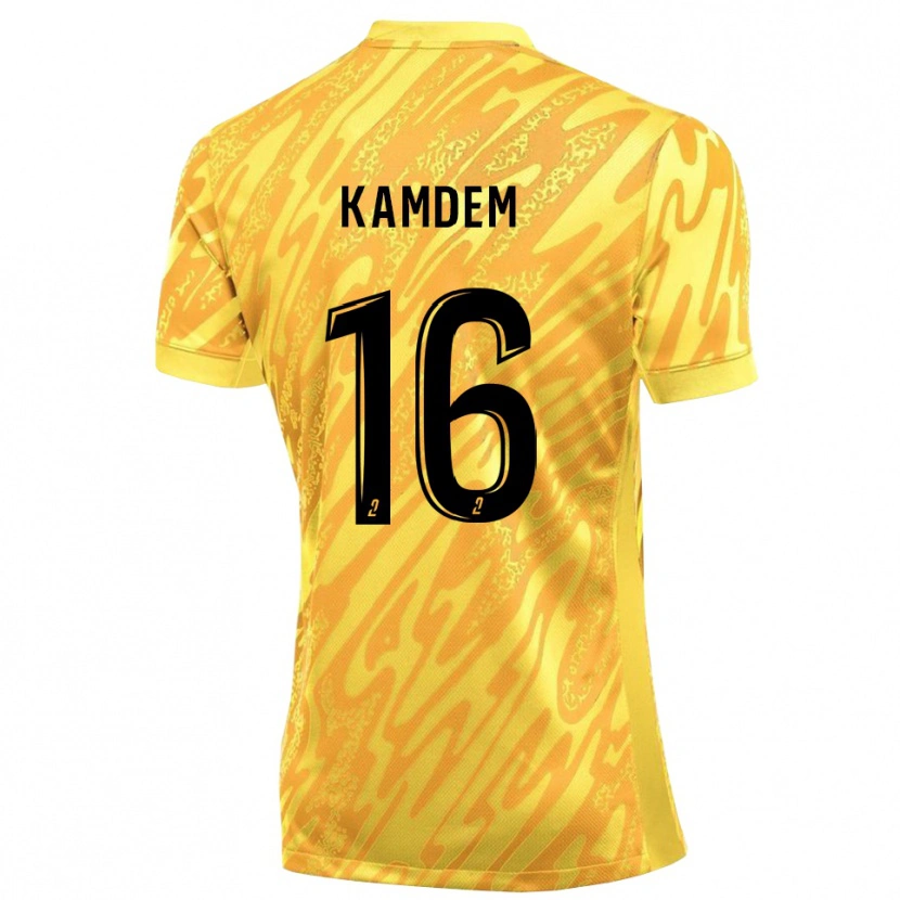 Danxen Kid Kevin Kamdem #16 Orange Yellow Goalkeeper Jersey 2025/26 T-Shirt