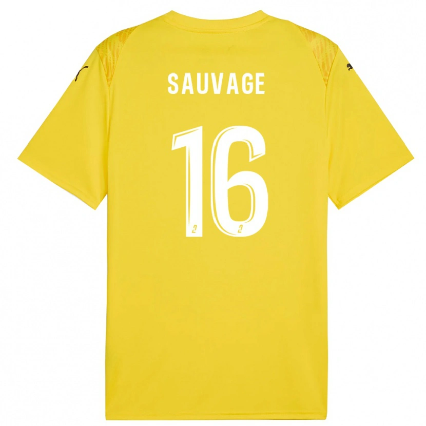 Danxen Kid Alexis Sauvage #16 Yellow White Goalkeeper Jersey 2025/26 T-Shirt