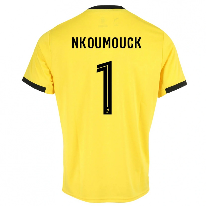 Danxen Kid Marc-Anthony Nkoumouck #1 Yellow Black Goalkeeper Jersey 2025/26 T-Shirt