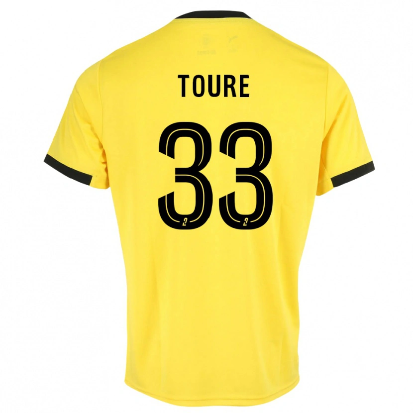Danxen Kid Almami Touré #33 Yellow Black Goalkeeper Jersey 2025/26 T-Shirt