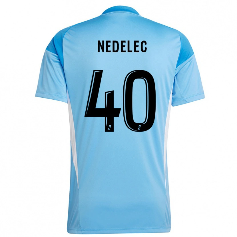 Danxen Kid Aymerick Nedelec #40 Sky Blue White Goalkeeper Jersey 2025/26 T-Shirt