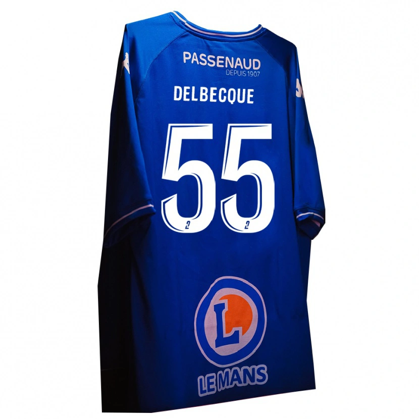 Danxen Kid Augustin Delbecque #55 Royal Blue White Goalkeeper Jersey 2025/26 T-Shirt