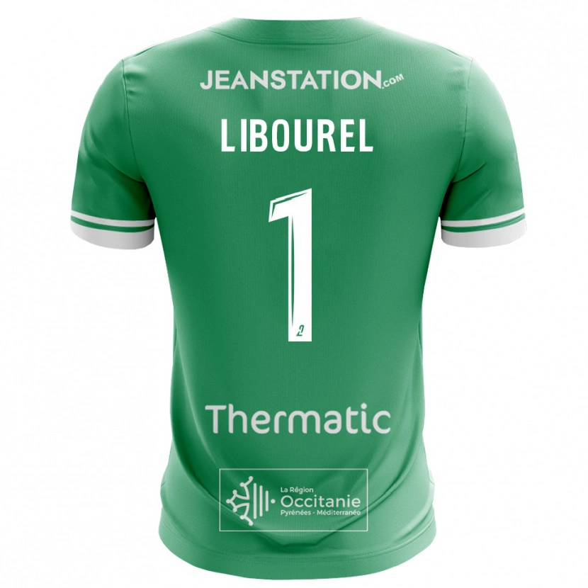 Danxen Kid Laurie Libourel #1 Green White Goalkeeper Jersey 2025/26 T-Shirt