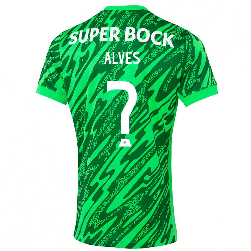 Danxen Kid Guilherme Alves #0 Green White Goalkeeper Jersey 2025/26 T-Shirt