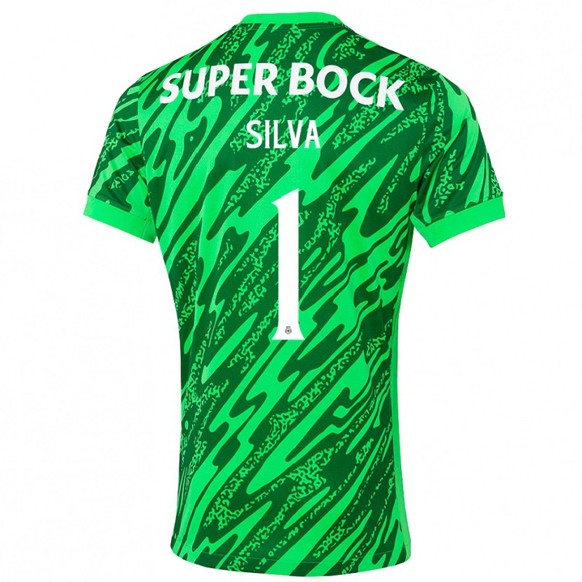 Danxen Kid Rui Silva #1 Green White Goalkeeper Jersey 2025/26 T-Shirt