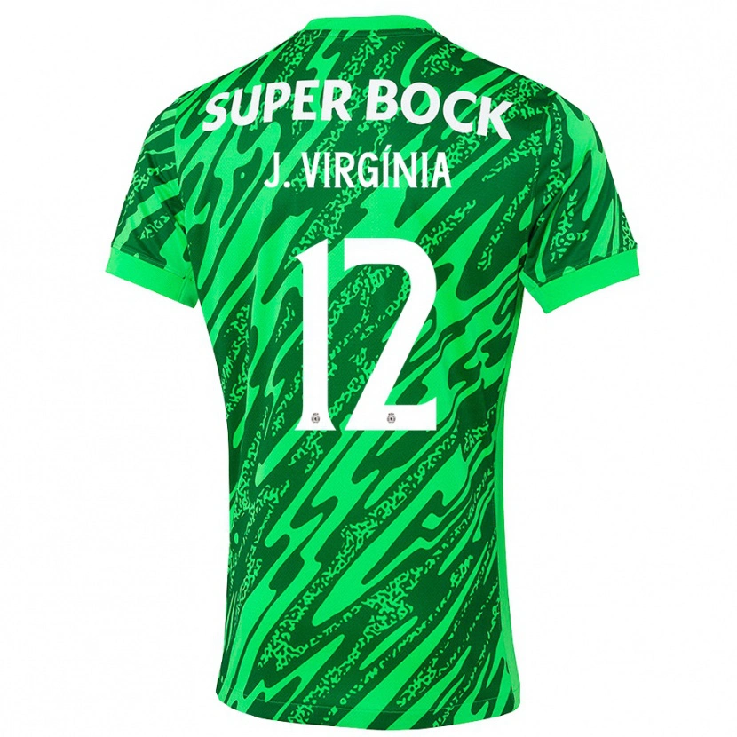 Danxen Kid João Virgínia #12 Green White Goalkeeper Jersey 2025/26 T-Shirt