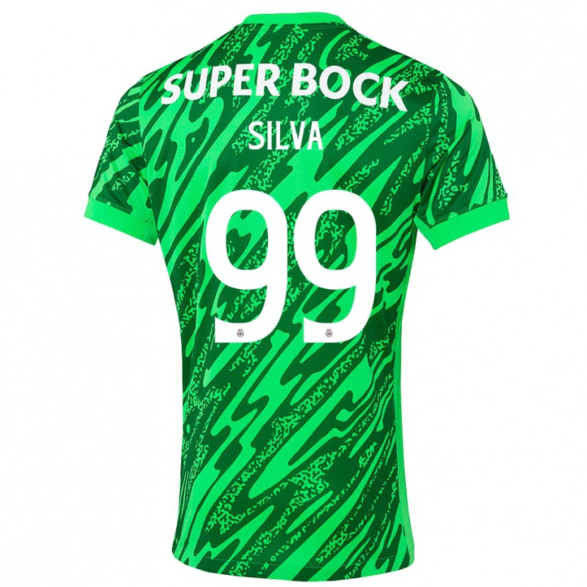 Danxen Kid Francisco Silva #99 Green White Goalkeeper Jersey 2025/26 T-Shirt
