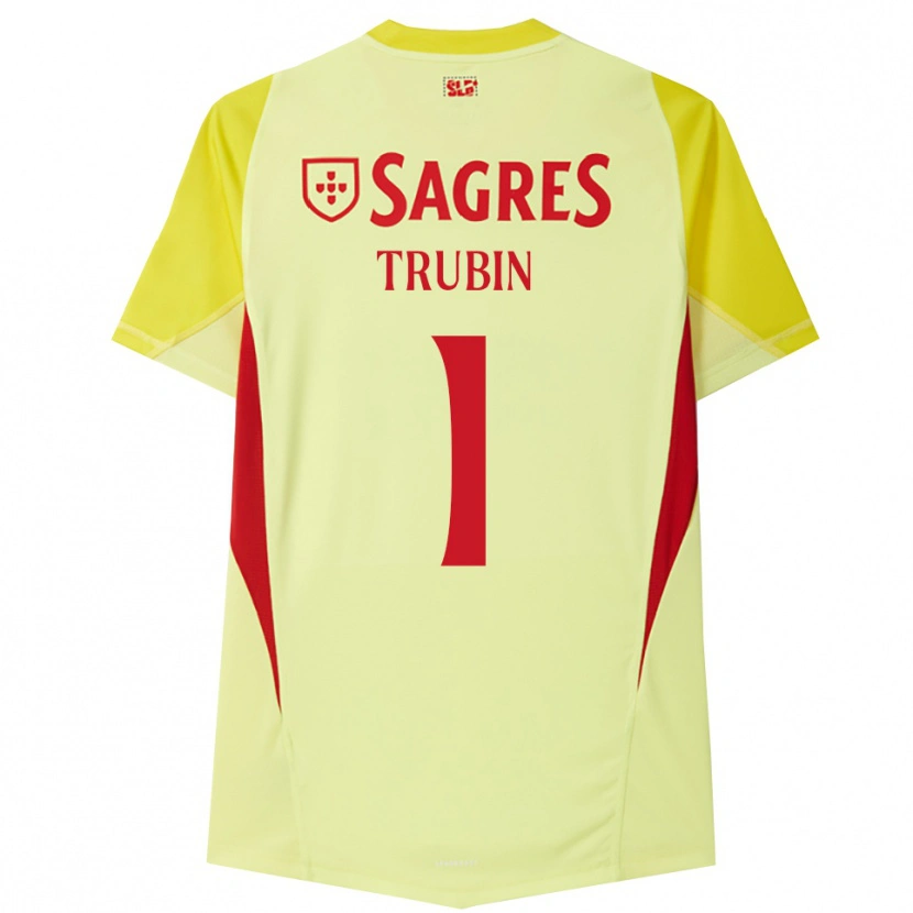 Danxen Kid Anatoliy Trubin #1 Yellow Red Goalkeeper Jersey 2025/26 T-Shirt