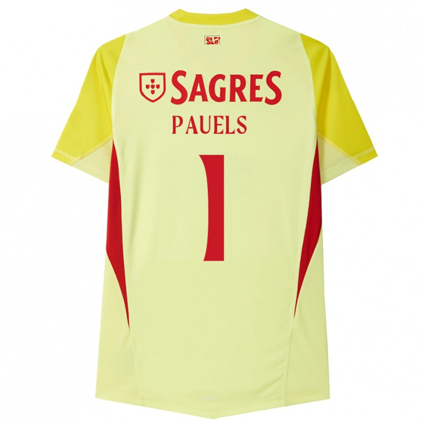 Danxen Kid Lena Pauels #1 Yellow Red Goalkeeper Jersey 2025/26 T-Shirt