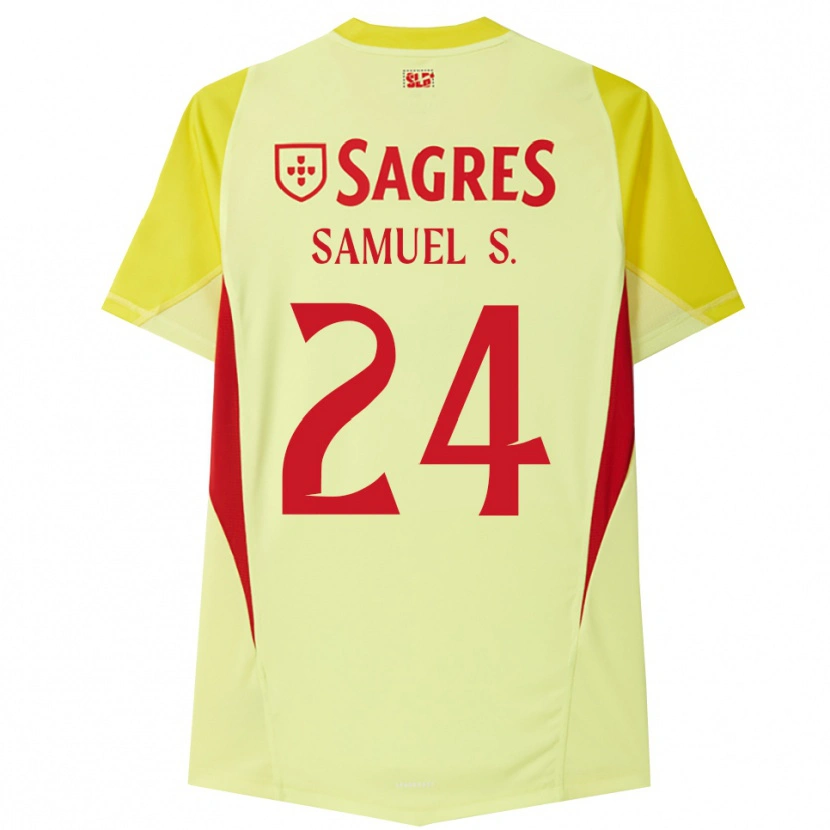 Danxen Kid Samuel Soares #24 Yellow Red Goalkeeper Jersey 2025/26 T-Shirt