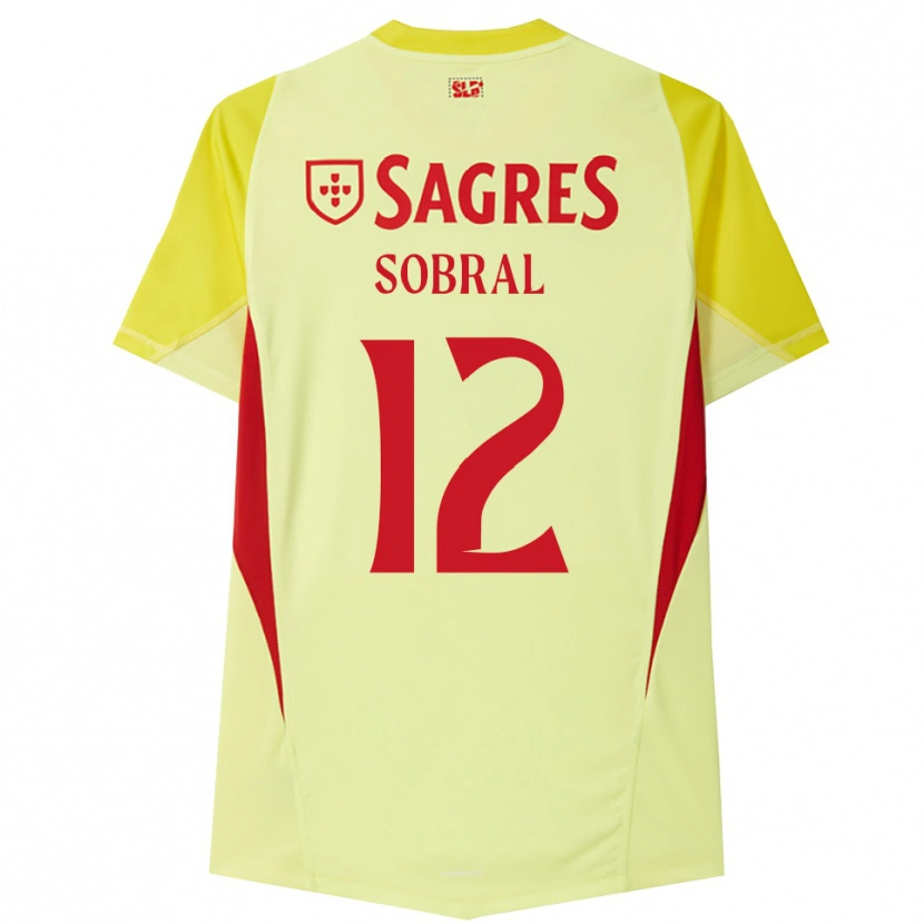 Danxen Kid Gonçalo Sobral #12 Yellow Red Goalkeeper Jersey 2025/26 T-Shirt