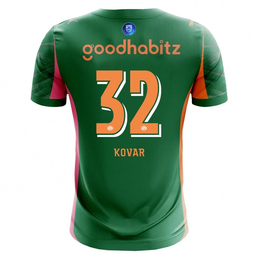 Danxen Kid Matej Kovar #32 Green Orange Goalkeeper Jersey 2025/26 T-Shirt