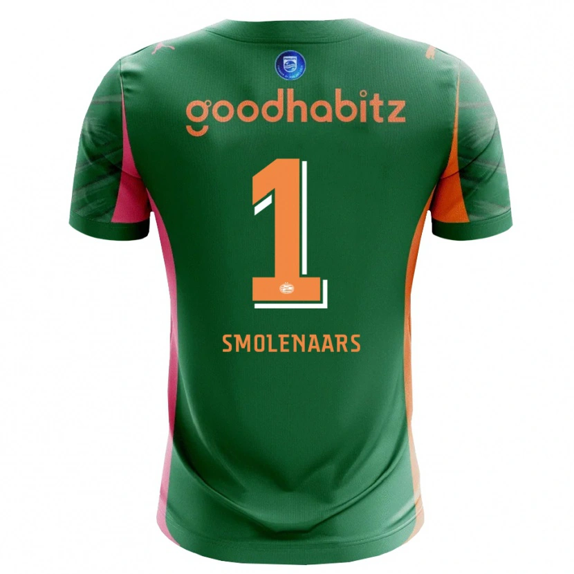 Danxen Kid Tijn Smolenaars #1 Green Orange Goalkeeper Jersey 2025/26 T-Shirt