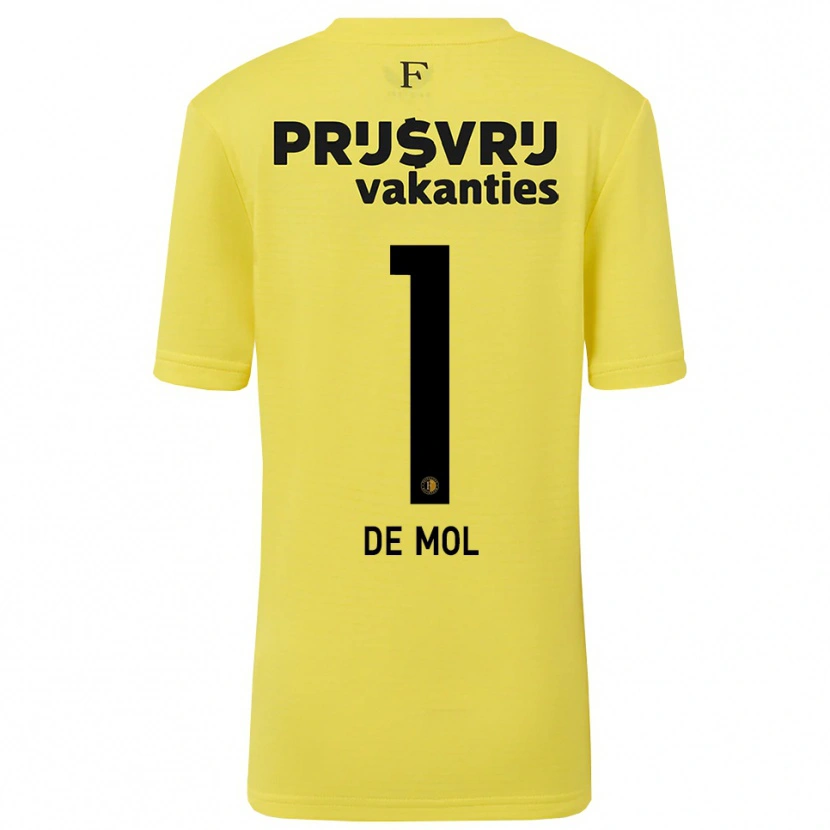 Danxen Kid Stenn de Mol #1 Yellow Black Goalkeeper Jersey 2025/26 T-Shirt