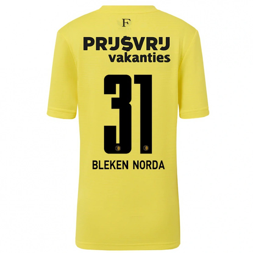 Danxen Kid Haakon Bleken Norda #31 Yellow Black Goalkeeper Jersey 2025/26 T-Shirt