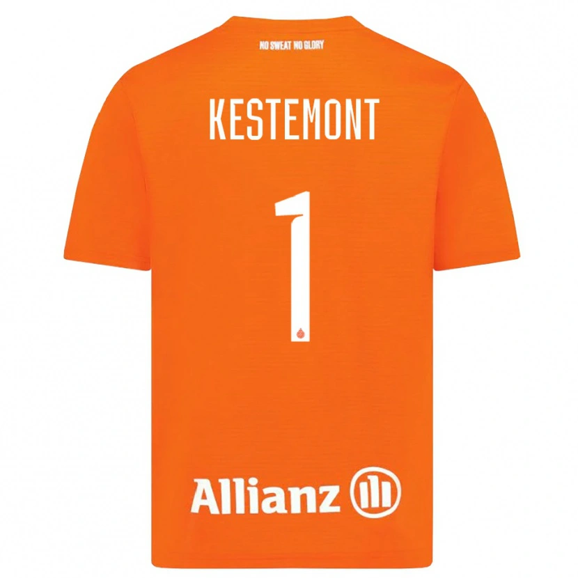 Danxen Kid Thibeau Kestemont #1 Orange White Goalkeeper Jersey 2025/26 T-Shirt