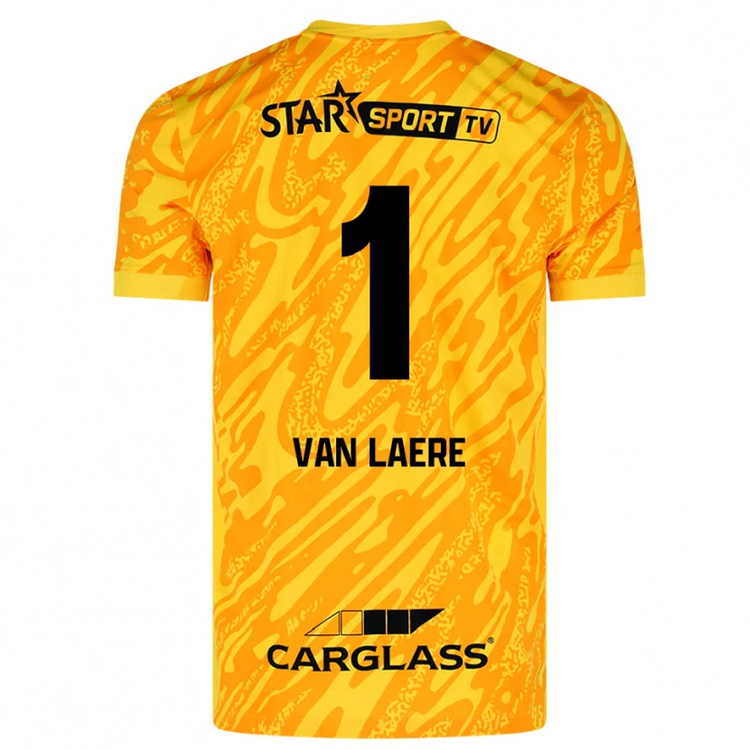 Danxen Kid Daan Van Laere #1 Orange Yellow Black Goalkeeper Jersey 2025/26 T-Shirt