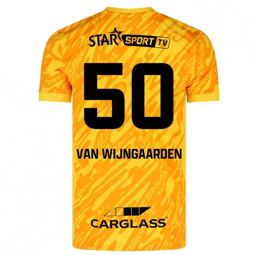 Danxen Kid Maren Van Wijngaarden #50 Orange Yellow Black Goalkeeper Jersey 2025/26 T-Shirt