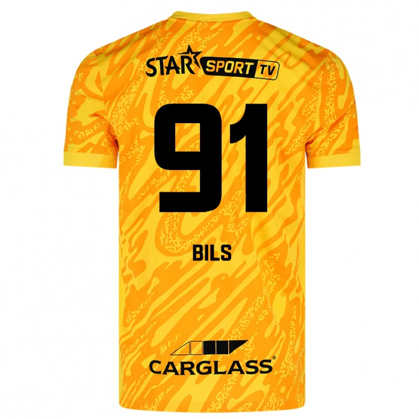 Danxen Kid Elise Bils #91 Orange Yellow Black Goalkeeper Jersey 2025/26 T-Shirt