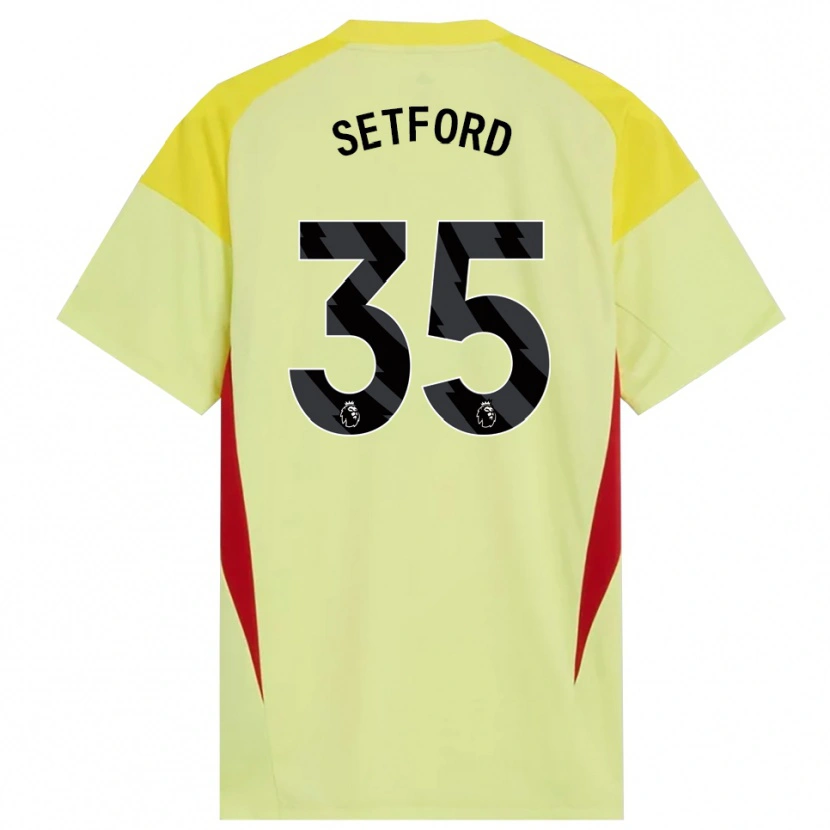 Danxen Kid Tommy Setford #35 Yellow Red Black Goalkeeper Jersey 2025/26 T-Shirt