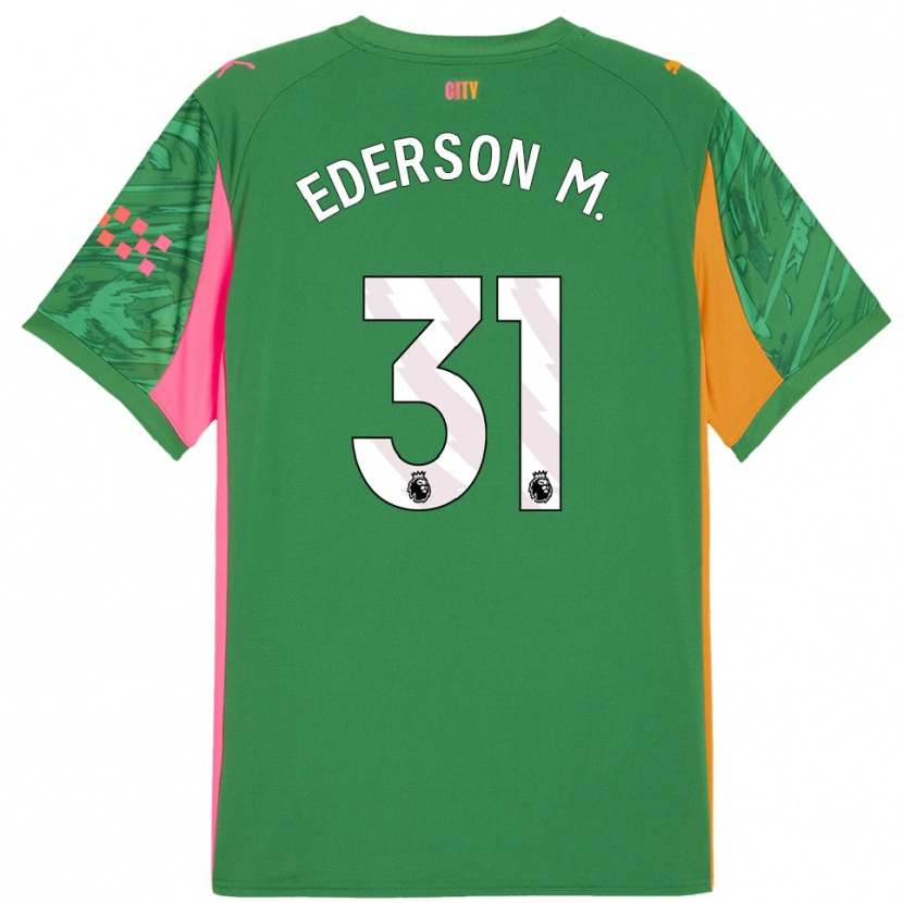 Danxen Kid Ederson #31 Green Orange Goalkeeper Jersey 2025/26 T-Shirt
