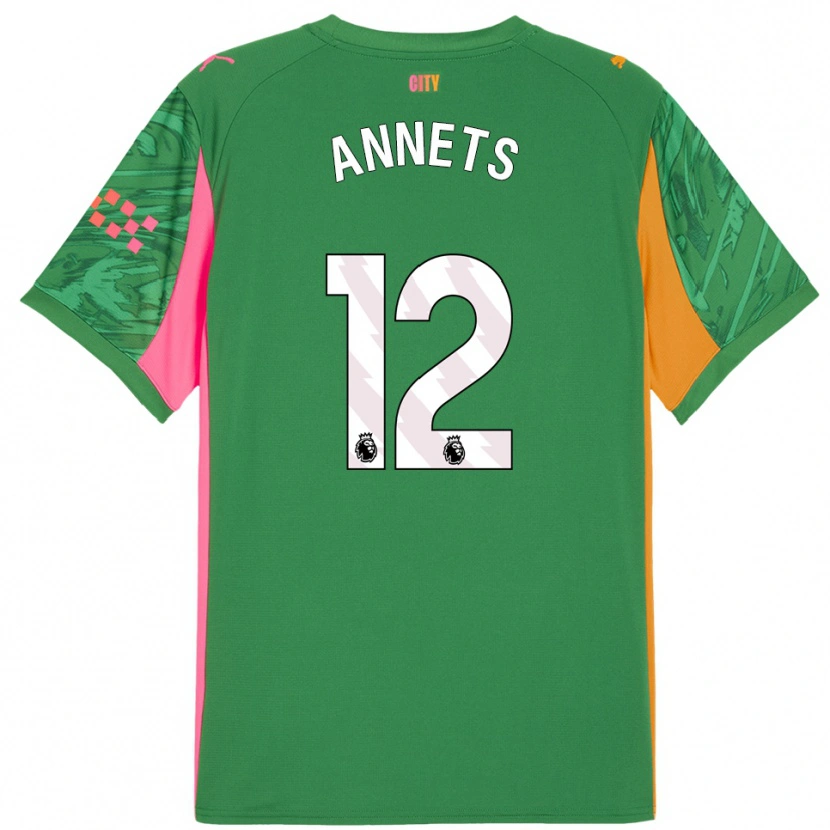 Danxen Kid Eve Annets #12 Green Orange Goalkeeper Jersey 2025/26 T-Shirt