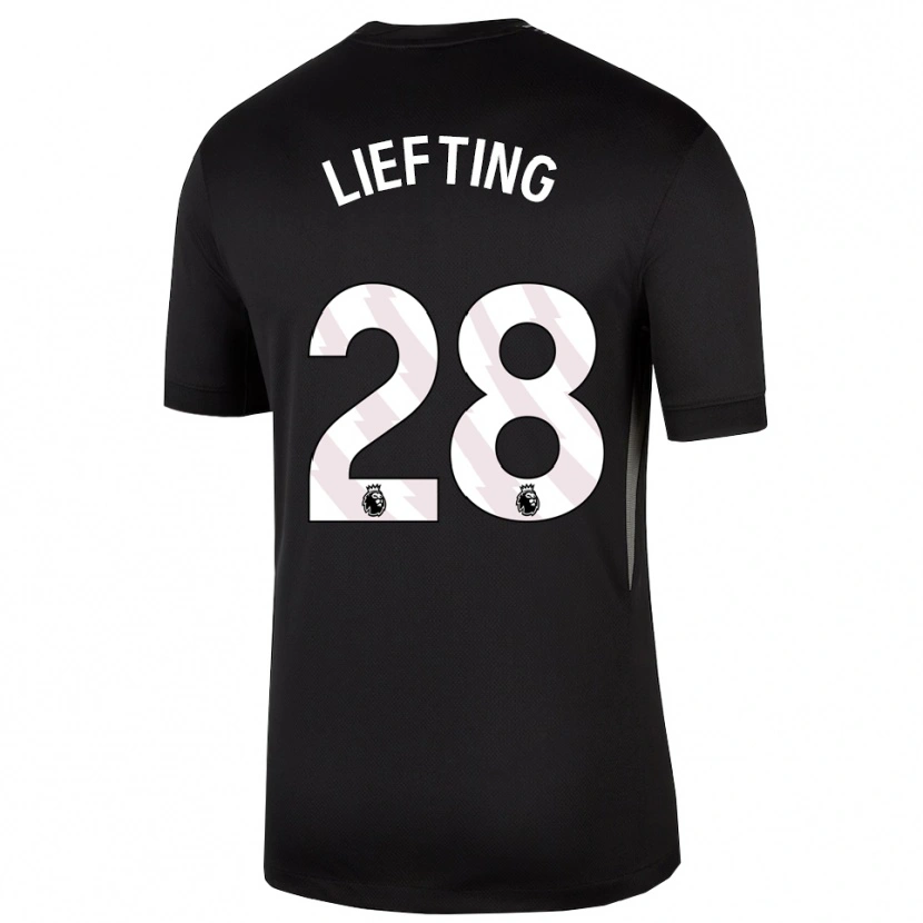Danxen Kid Femke Liefting #28 Black White Goalkeeper Jersey 2025/26 T-Shirt