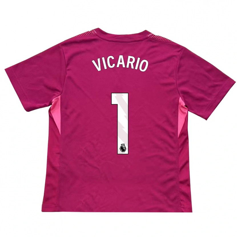 Danxen Kid Guglielmo Vicario #1 Rose White Goalkeeper Jersey 2025/26 T-Shirt