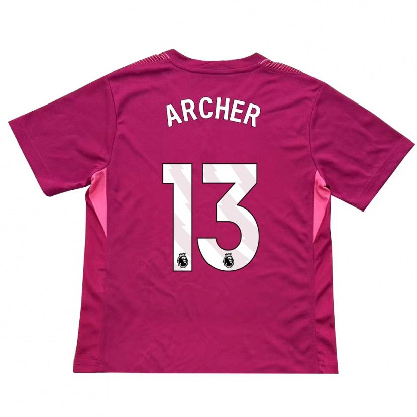 Danxen Kid Samual Archer #13 Rose White Goalkeeper Jersey 2025/26 T-Shirt