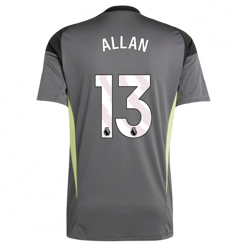 Danxen Kid Jack Allan #13 Dark Gray Black Goalkeeper Jersey 2025/26 T-Shirt
