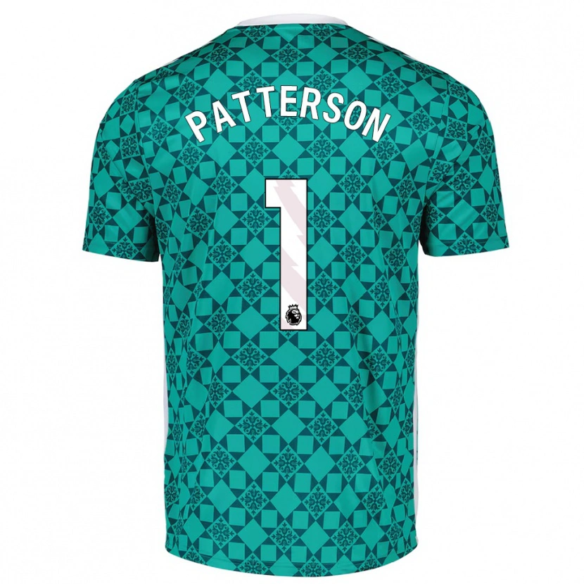 Danxen Kid Anthony Patterson #1 Green White Goalkeeper Jersey 2025/26 T-Shirt